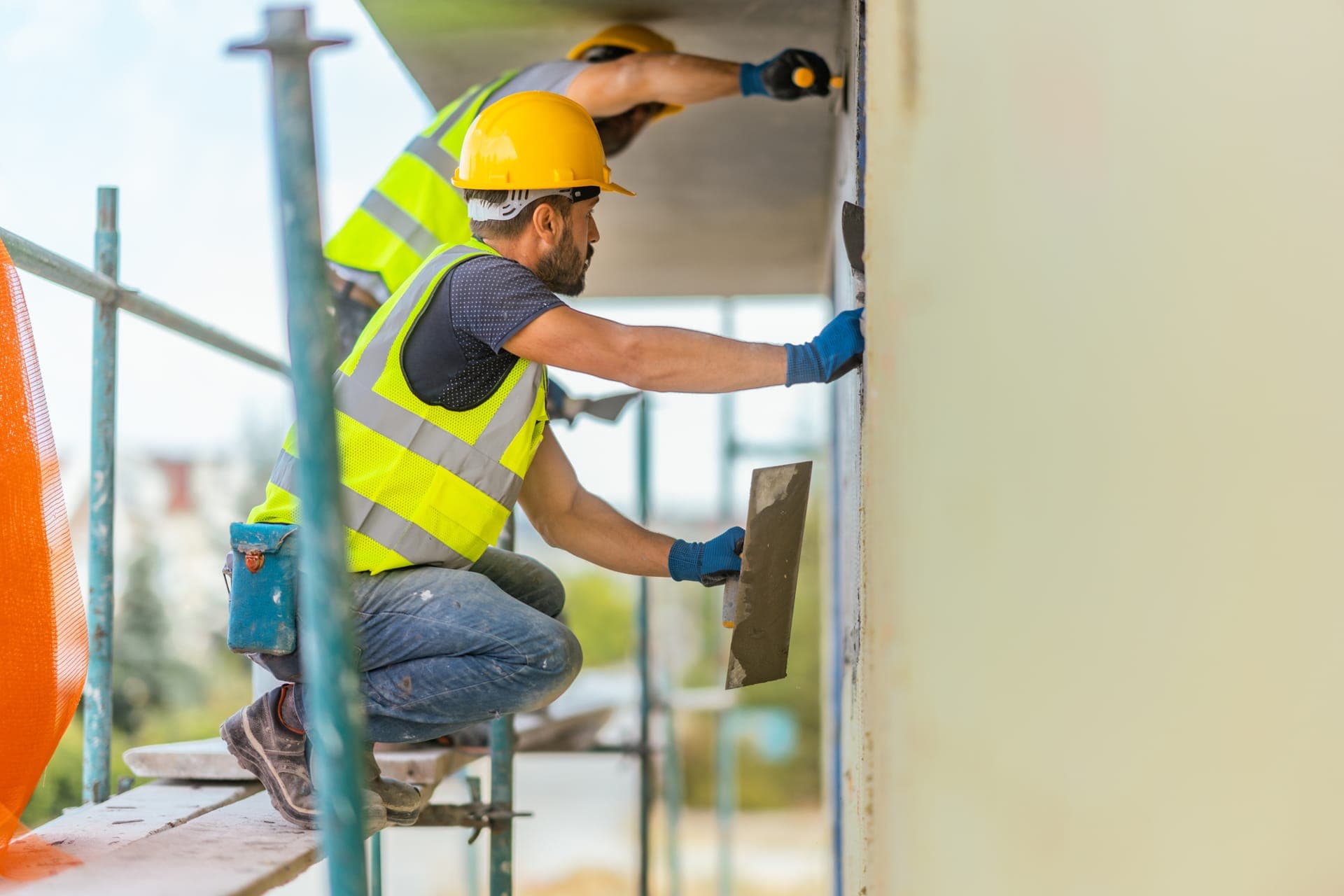 Champion Plastering stucco and stone project